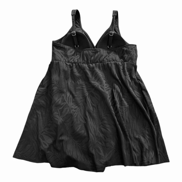 Swim Solutions Tummy-Control Swim Dress in Black NWT - Picture 6 of 7